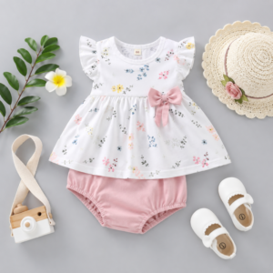 Set Dress Bayi Motif